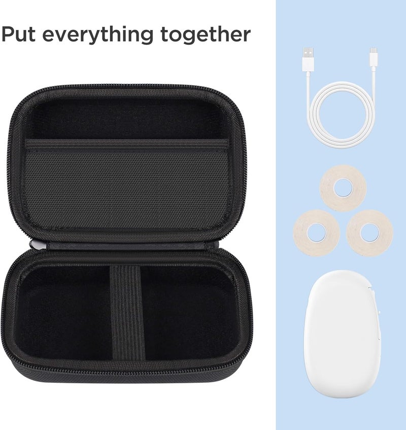 SUPVAN Nylon Hard Protective Travel Case for E10 Label Maker and Tapes, Waterproof Shockproof Scratch Resistant Carrying Case for External Hard Drive, Power Bank, Cell Phone, Cable, Cord - Image 3